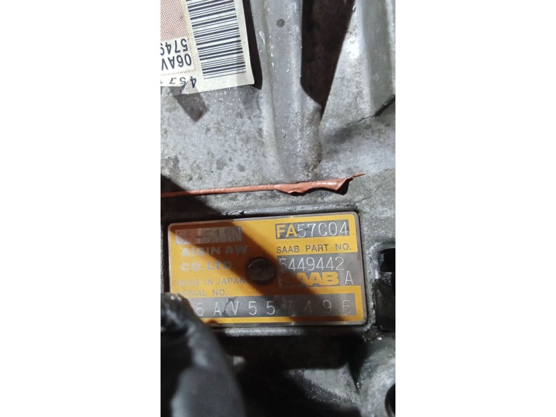 Recambio de caja cambios para saab 9-5 (ys3e) 2.3 turbo referencia OEM IAM 5551SN AUTOMATICO FA57C04 SAV 557496