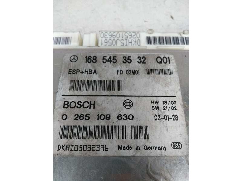 Recambio de centralita abs para mercedes clase a (w168) 1.7 cdi diesel cat referencia OEM IAM 0265109630 1685453532 FD03M01 Q01