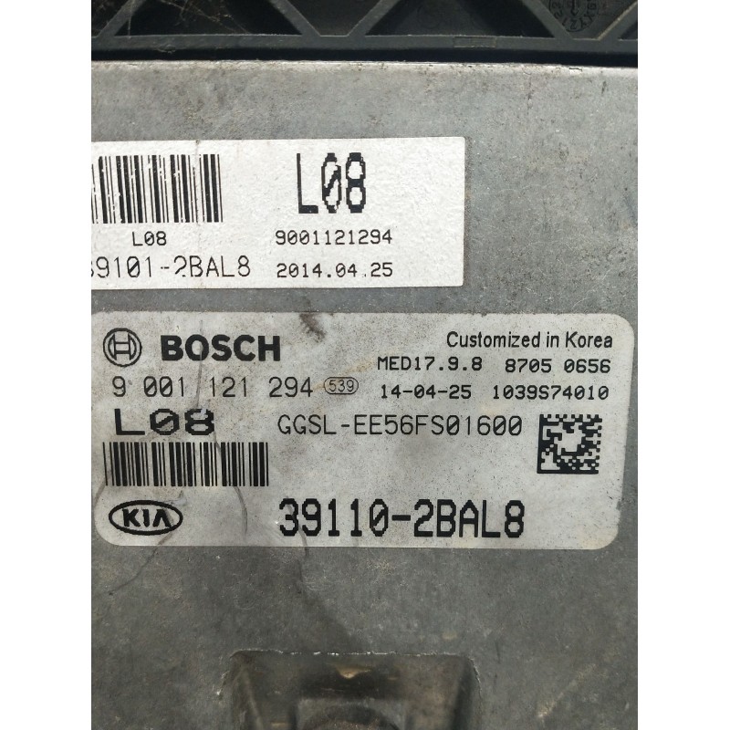 Recambio de centralita motor uce para kia sportage iii (sl) 1.6 gdi referencia OEM IAM 9001121294 931102BAL8 