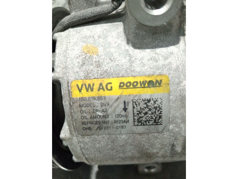Recambio de compresor aire acondicionado para skoda citigo (nf1) 1.0 referencia OEM IAM 1S0816803  