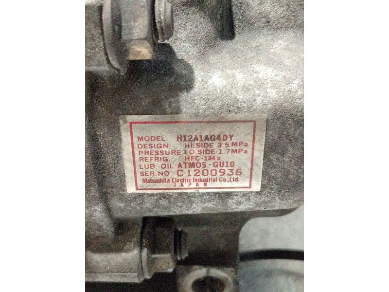 Recambio de compresor aire acondicionado para mazda 3 (bk) 1.6 (bk14) referencia OEM IAM H12A1AG4DY  