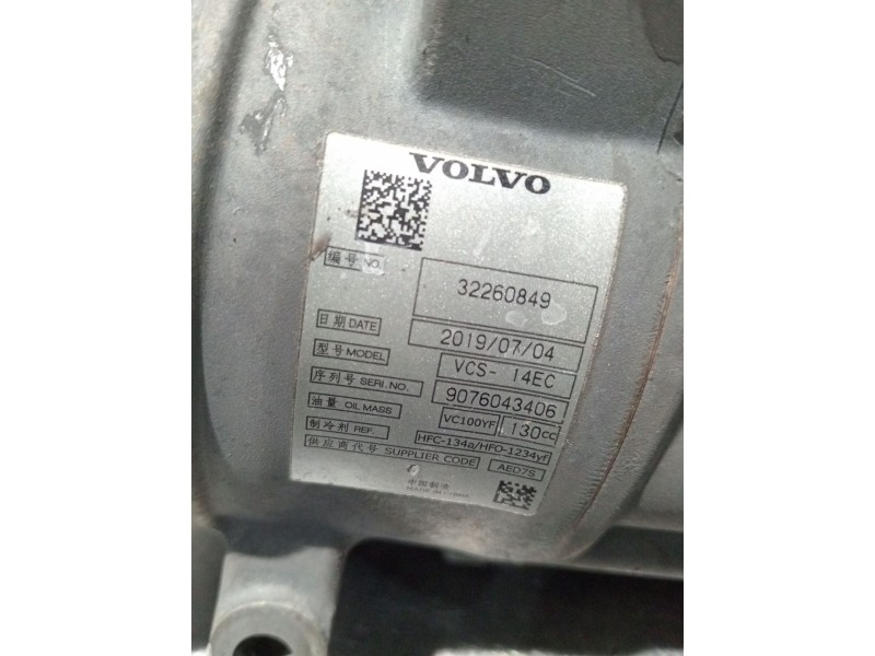 Recambio de compresor aire acondicionado para volvo xc60 business plus 2wd referencia OEM IAM 32260849  