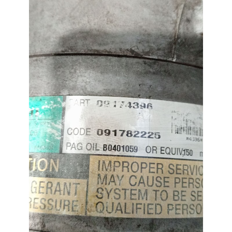 Recambio de compresor aire acondicionado para opel astra g hatchback (t98) 1.6 16v (f08, f48) referencia OEM IAM 09174396  