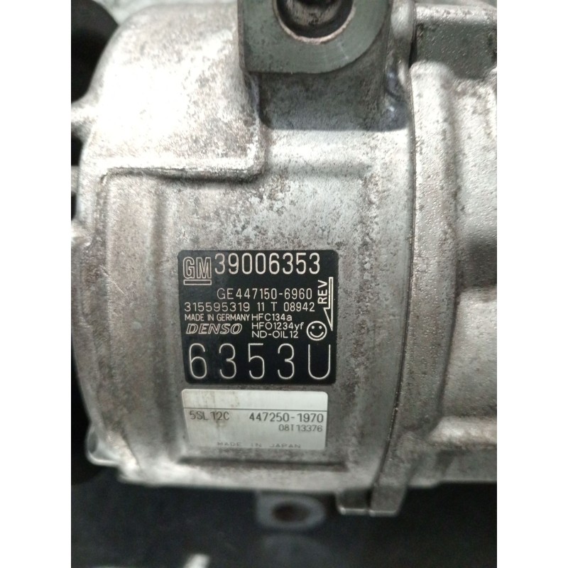 Recambio de compresor aire acondicionado para opel corsa e (x15) 1.4 (08, 68) referencia OEM IAM 39006353 4472501970 4471506960