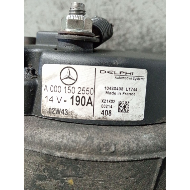 Recambio de alternador para mercedes-benz clase c t-model (s203) c 270 cdi (203.216) referencia OEM IAM A0001502550 190A 