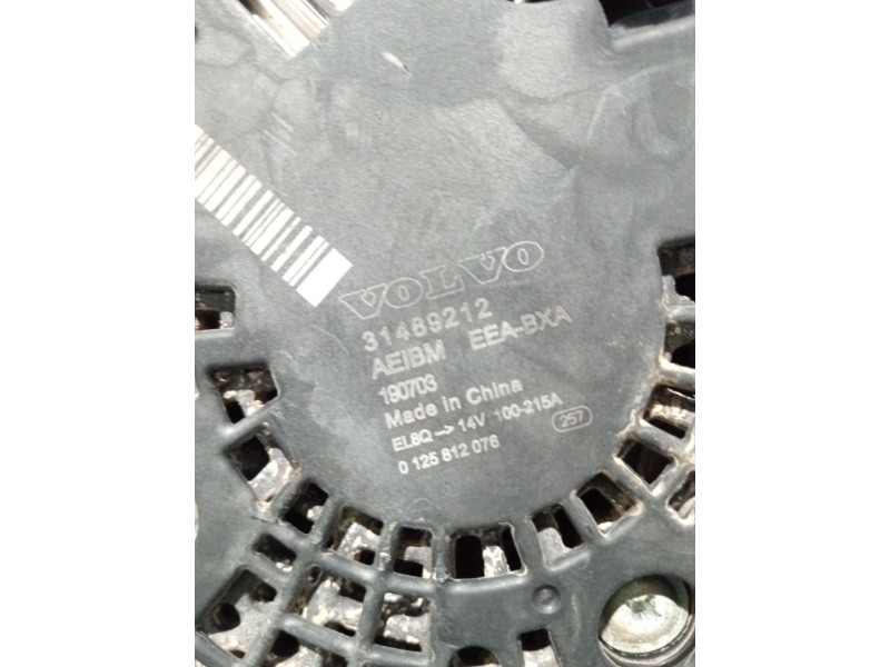 Recambio de alternador para volvo xc60 business plus 2wd referencia OEM IAM 31489212 0125812076 