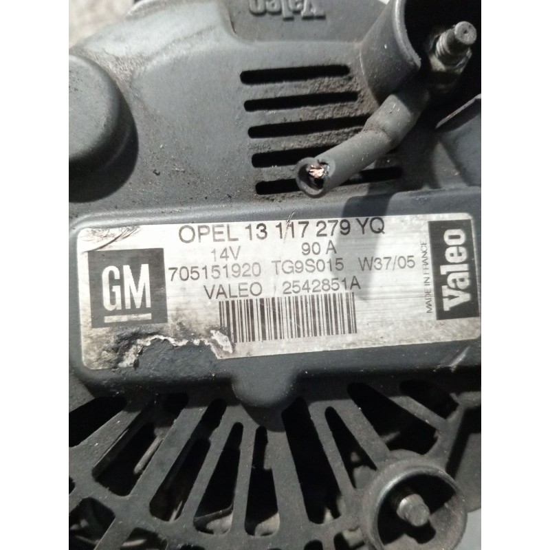 Recambio de alternador para opel corsa c (x01) 1.3 cdti (f08, f68) referencia OEM IAM 705151920 2542851A 90A