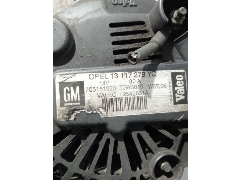 Recambio de alternador para opel corsa c (x01) 1.3 cdti (f08, f68) referencia OEM IAM 705151920 2542851A 90A