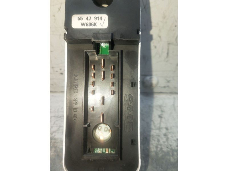 Recambio de mando elevalunas delantero izquierdo para saab 9-5 (ys3e) 2.3 turbo referencia OEM IAM 5547914 W606K 