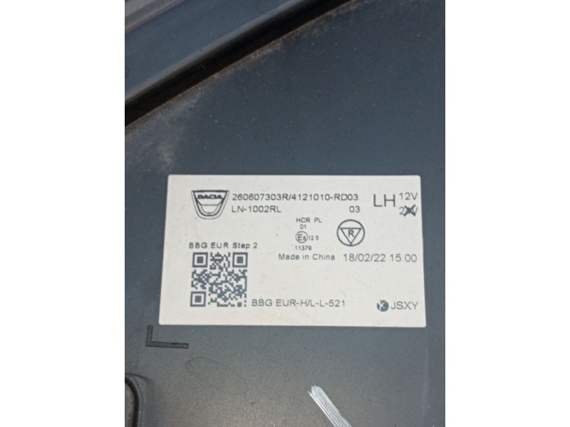Recambio de faro izquierdo para dacia spring ev (b6m1) referencia OEM IAM 260607303R 4121010RD03 LN1002RL