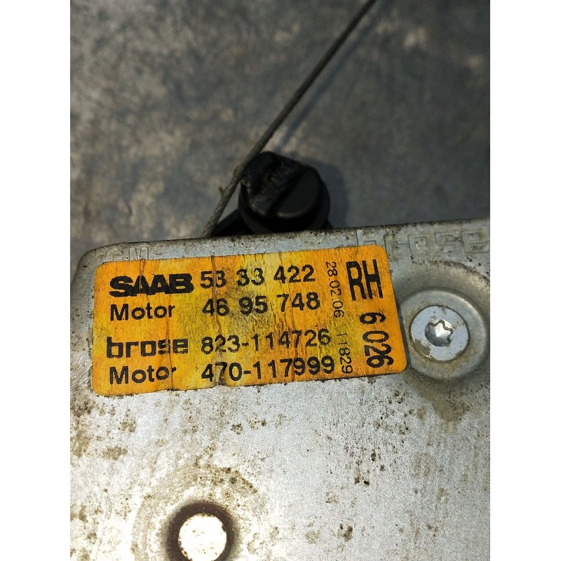 Recambio de elevalunas trasero derecho para saab 9-5 (ys3e) 2.3 turbo referencia OEM IAM 5333422 4695748 5P