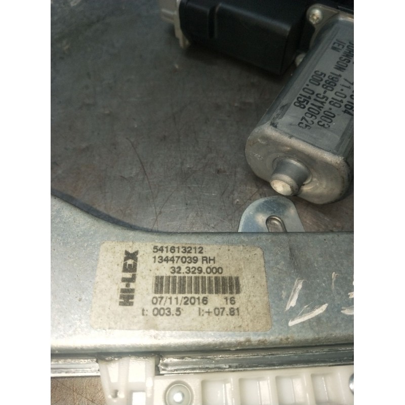 Recambio de elevalunas delantero derecho para opel corsa e (x15) 1.4 (08, 68) referencia OEM IAM 541613212 5P 13447039RH