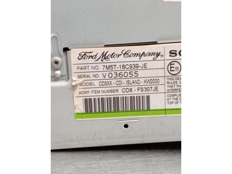 Recambio de sistema audio / radio cd para ford focus ii (da_, hcp, dp) 1.8 tdci referencia OEM IAM 7M5T18C939JE  