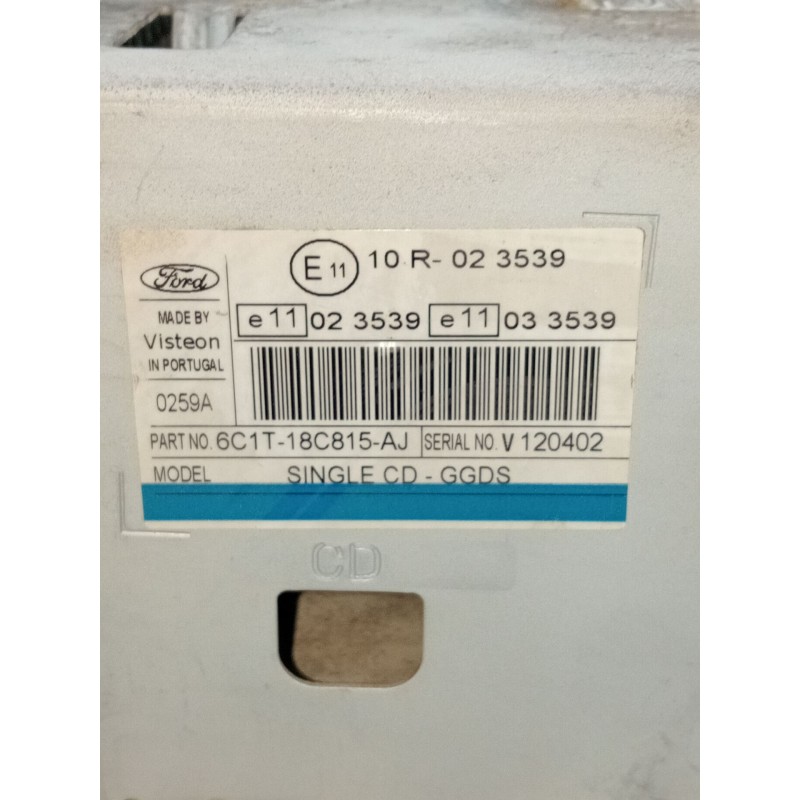 Recambio de sistema audio / radio cd para ford transit furgoneta (fa_ _) 2.2 tdci referencia OEM IAM 6C1T18C815AJ  