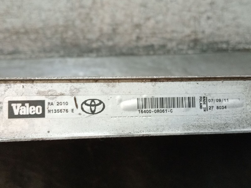 Recambio de radiador agua para toyota avensis sedán (_t27_) 2.0 d-4d (adt270_) referencia OEM IAM 164000R061C M135676E 