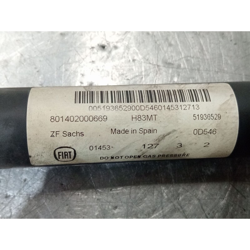 Recambio de amortiguador trasero derecho para fiat 500l (351_, 352_) 1.3 d multijet (199lxy1a, 199lxy11) referencia OEM IAM 5193