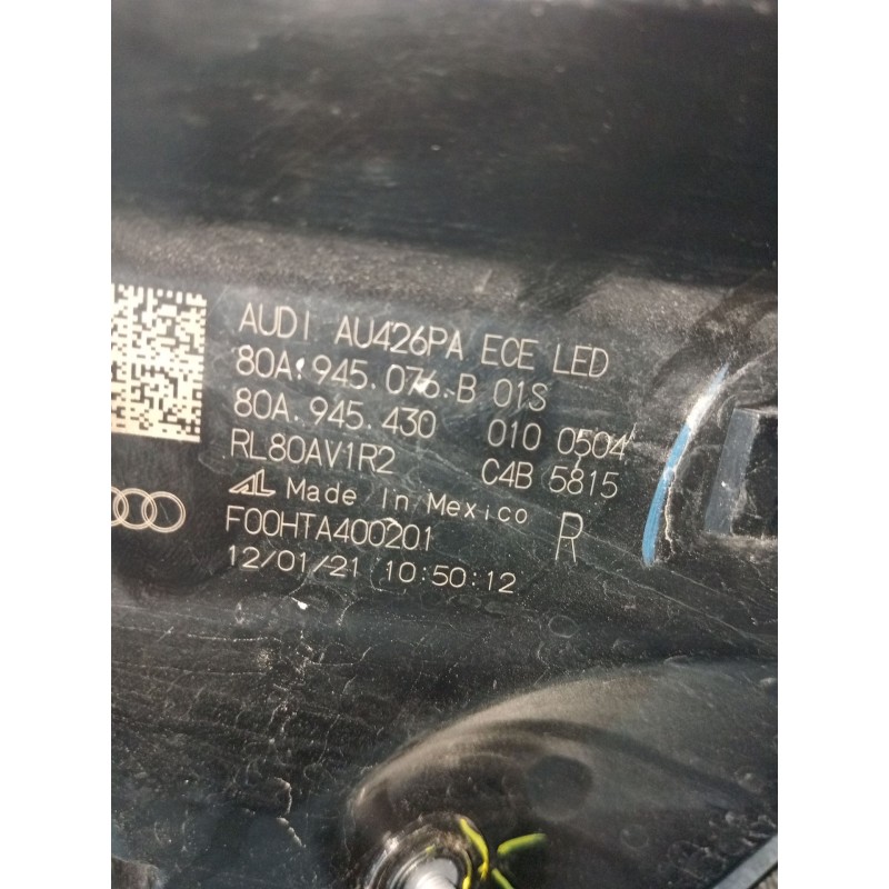 Recambio de piloto trasero derecho interior para audi q5 (fyb, fyg) 40 tdi mild hybrid quattro referencia OEM IAM 80A945076B 80A