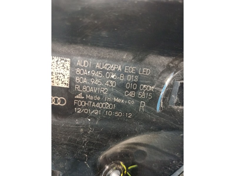 Recambio de piloto trasero derecho interior para audi q5 (fyb, fyg) 40 tdi mild hybrid quattro referencia OEM IAM 80A945076B 80A