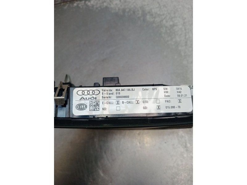 Recambio de luz interior para audi q5 (fyb, fyg) 40 tdi mild hybrid quattro referencia OEM IAM 80A947135BJ  