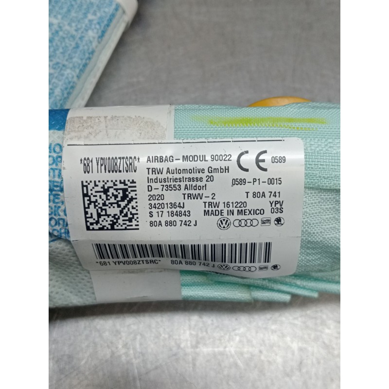 Recambio de airbag cortina delantero derecho para audi q5 (fyb, fyg) 40 tdi mild hybrid quattro referencia OEM IAM 80A880742J 34