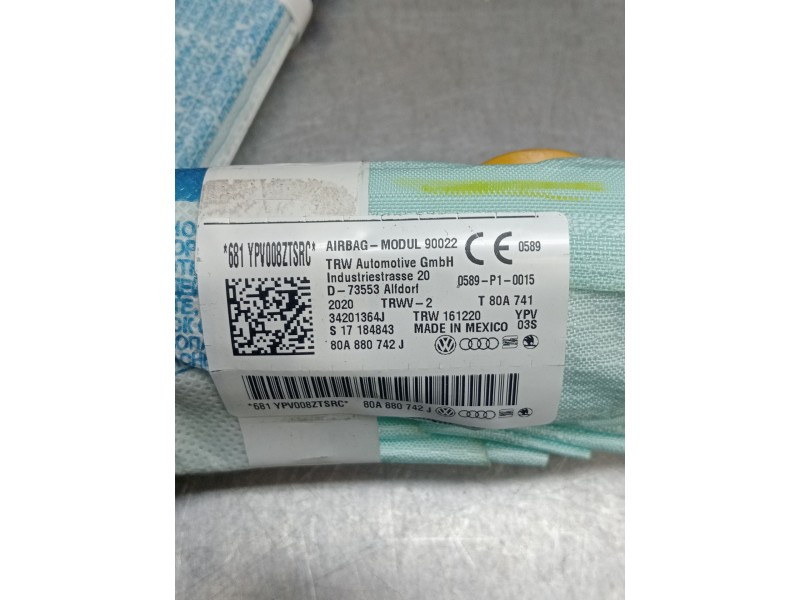 Recambio de airbag cortina delantero derecho para audi q5 (fyb, fyg) 40 tdi mild hybrid quattro referencia OEM IAM 80A880742J 34
