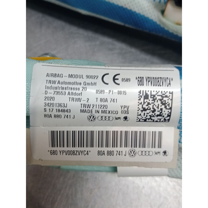 Recambio de airbag cortina delantero izquierdo para audi q5 (fyb, fyg) 40 tdi mild hybrid quattro referencia OEM IAM 80A880741J 