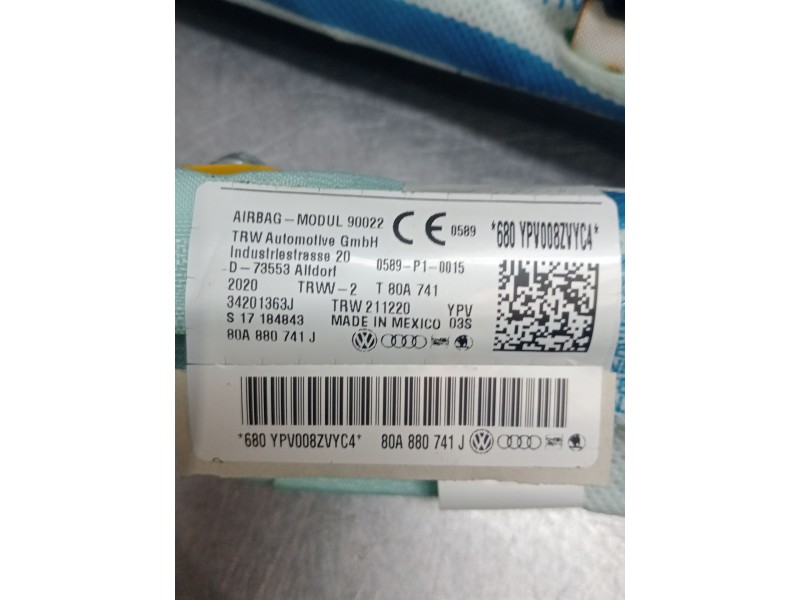 Recambio de airbag cortina delantero izquierdo para audi q5 (fyb, fyg) 40 tdi mild hybrid quattro referencia OEM IAM 80A880741J 