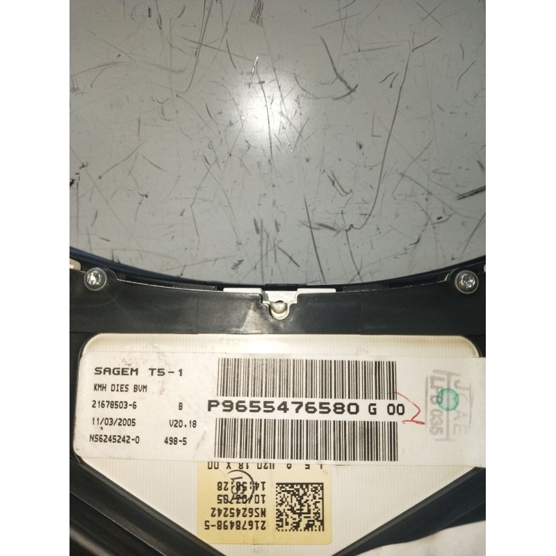 Recambio de cuadro instrumentos para peugeot 307 sw (3h) 1.6 hdi 110 referencia OEM IAM P9655476580 216785036 216784985