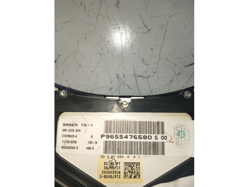 Recambio de cuadro instrumentos para peugeot 307 sw (3h) 1.6 hdi 110 referencia OEM IAM P9655476580 216785036 216784985