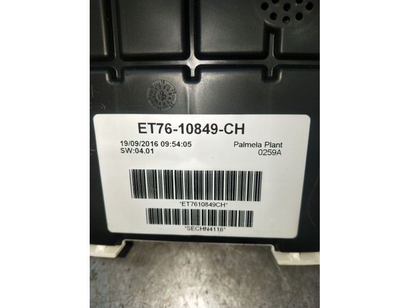 Recambio de cuadro instrumentos para ford transit courier b460 furgoneta/monovolumen 1.5 tdci referencia OEM IAM ET7610849CH  