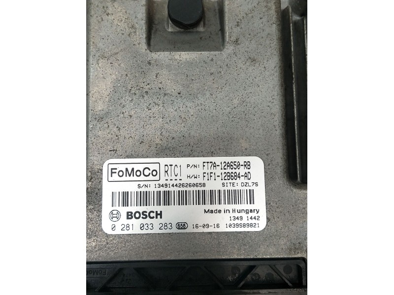 Recambio de centralita motor uce para ford transit courier b460 furgoneta/monovolumen 1.5 tdci referencia OEM IAM 081033283 FT7A