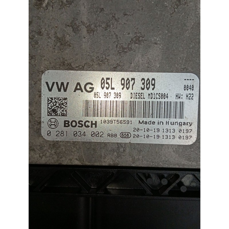 Recambio de centralita motor uce para audi q5 (fyb, fyg) 40 tdi mild hybrid quattro referencia OEM IAM 0281034002 05L907309 1039