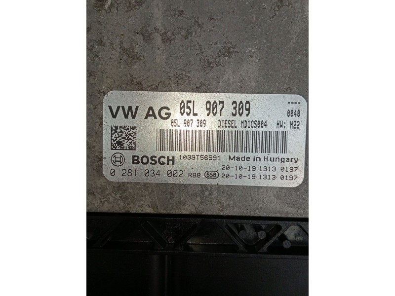 Recambio de centralita motor uce para audi q5 (fyb, fyg) 40 tdi mild hybrid quattro referencia OEM IAM 0281034002 05L907309 1039