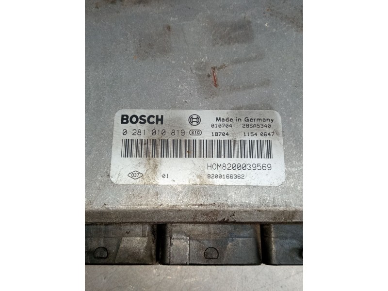Recambio de centralita motor uce para renault megane i (ba0/1_) 1.9 dci (ba05, ba1f) referencia OEM IAM 0281010819 HOM8200039569
