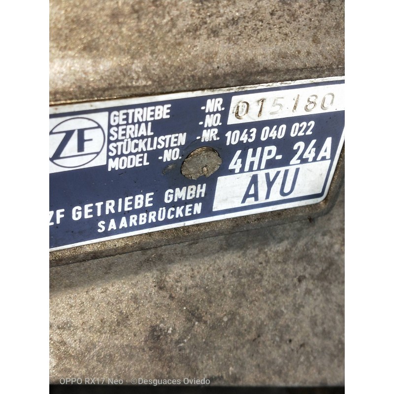 Recambio de caja cambios para audi v8 (d11) referencia OEM IAM AYU 015180  Recambio de caja cambios para audi v8 (d11) referencia OEM IAM AYU 015180