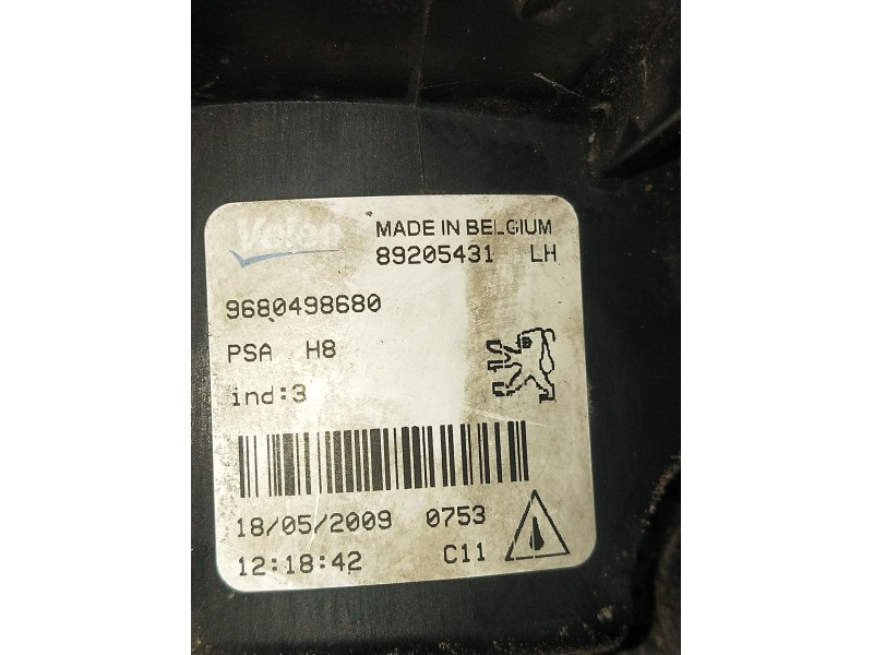 Recambio de faro antiniebla izquierdo para peugeot 308 i (4a_, 4c_) 1.6 16v referencia OEM IAM 9680498680 89205431 