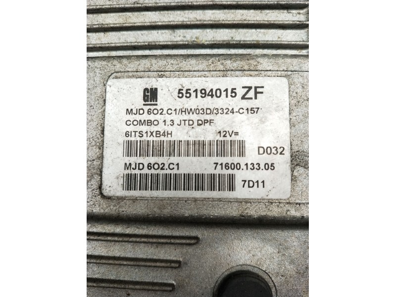 Recambio de centralita motor uce para opel combo tour 1.3 cdti 16v referencia OEM IAM   