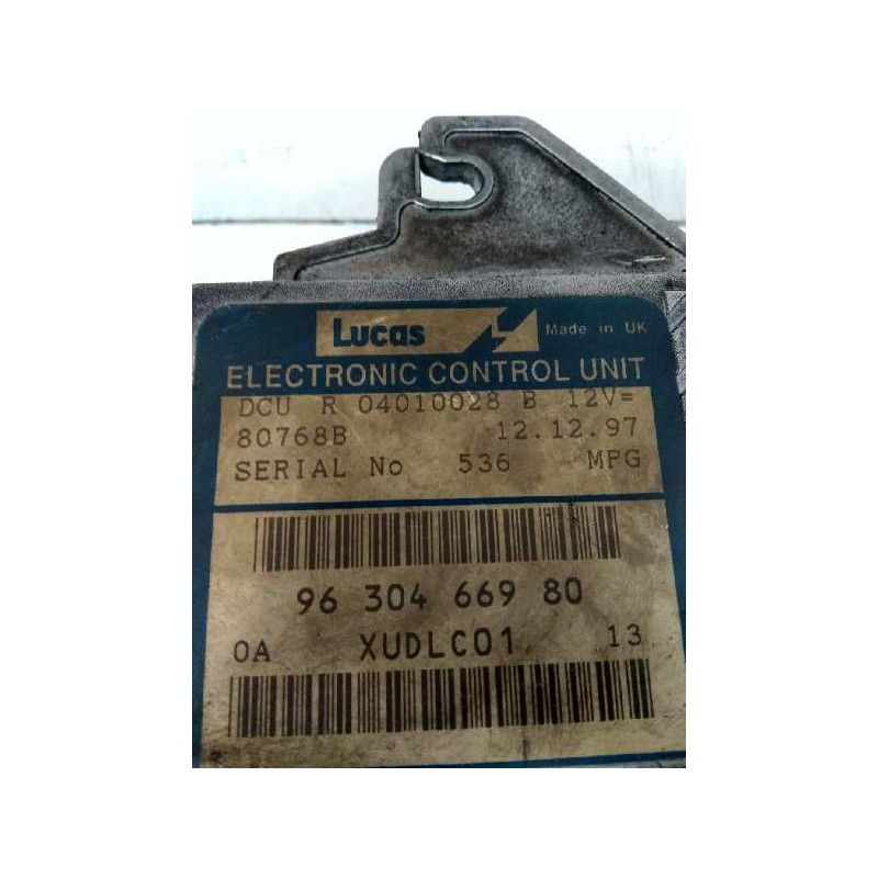 Recambio de centralita motor uce para peugeot 406 berlina (s1/s2) stdt referencia OEM IAM R04010028B 9630466980 80768B