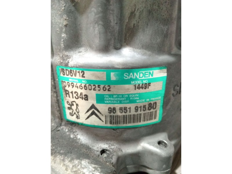Recambio de compresor aire acondicionado para peugeot 307 sw (3h) 1.6 hdi 110 referencia OEM IAM 9655191580  