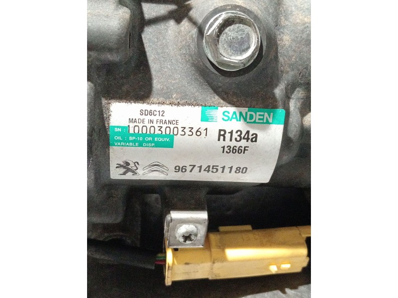 Recambio de compresor aire acondicionado para citroën ds4 referencia OEM IAM 9671451189  