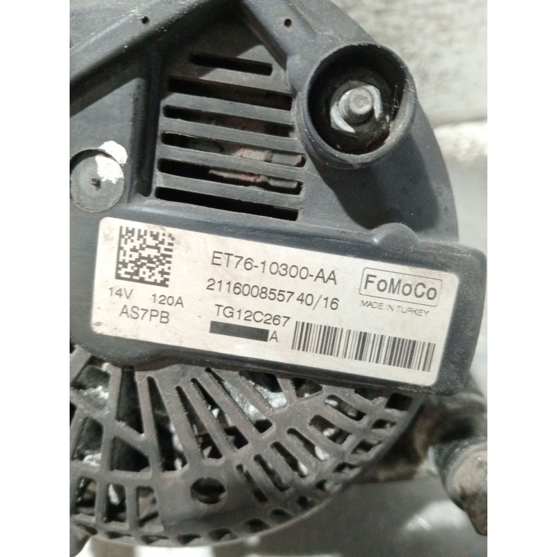 Recambio de alternador para ford transit courier b460 furgoneta/monovolumen 1.5 tdci referencia OEM IAM ET7610300AA 120A 