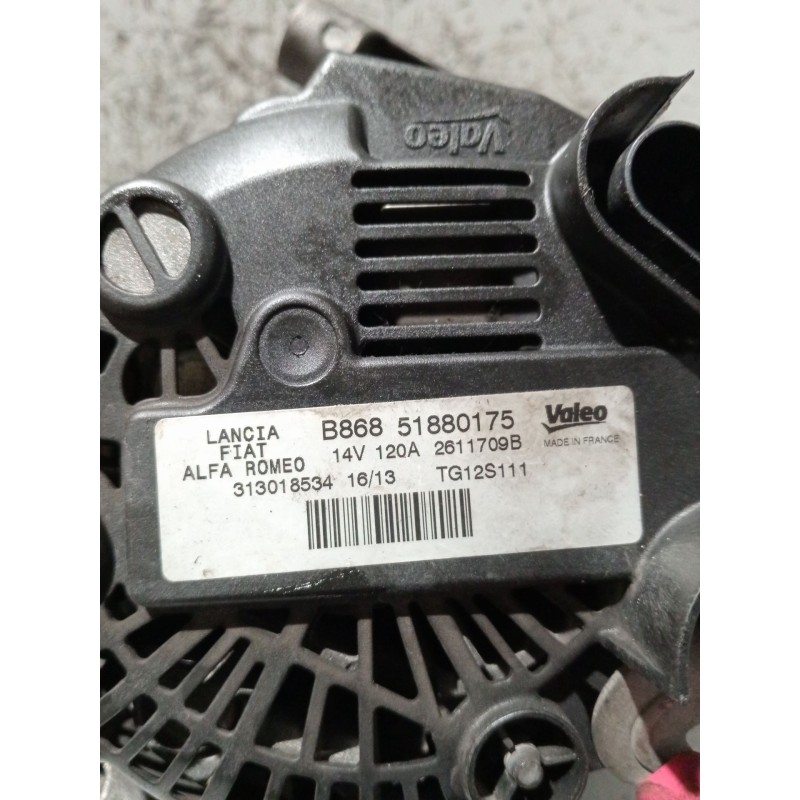 Recambio de alternador para fiat 500l (351_, 352_) 1.3 d multijet (199lxy1a, 199lxy11) referencia OEM IAM 51880175 313018534 261
