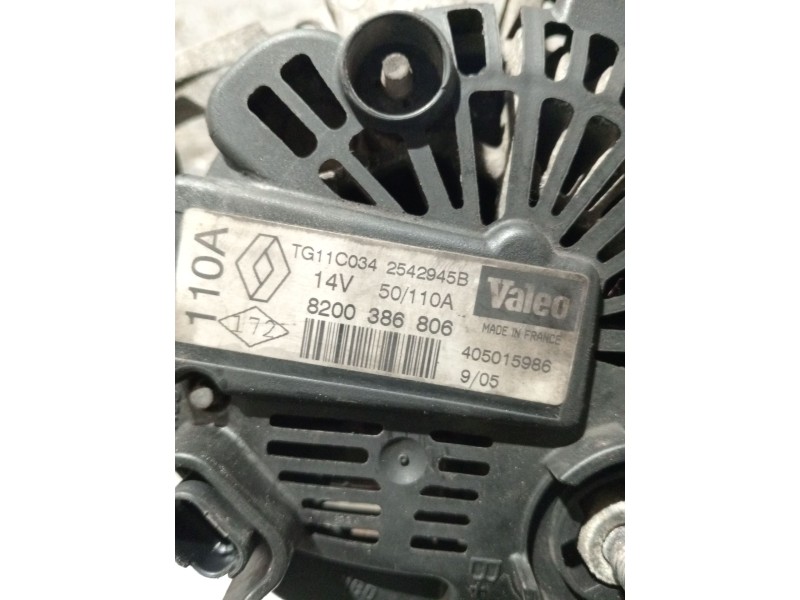 Recambio de alternador para renault scénic ii (jm0/1_) 1.5 dci (jm02, jm13) referencia OEM IAM 8200386806 110A 