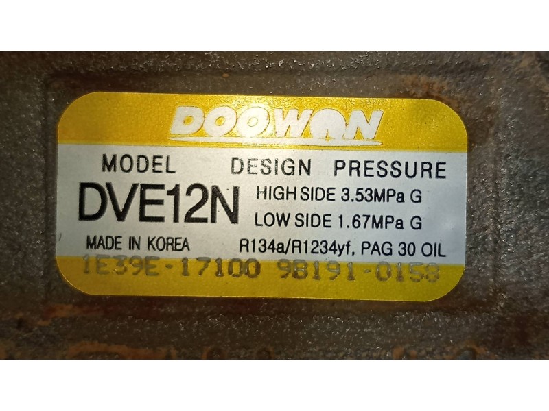 Recambio de compresor aire acondicionado para kia stonic (ybcuv) business referencia OEM IAM 981910158 1E39E17100 