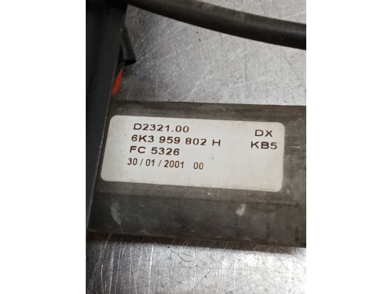 Recambio de elevalunas delantero derecho para seat ibiza ii (6k1) 1.9 sdi referencia OEM IAM 6K3959802H 5P 