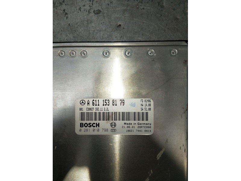 Recambio de centralita motor uce para mercedes-benz clase c (w203) c 220 cdi (203.006) referencia OEM IAM 0281010798 A6111538179