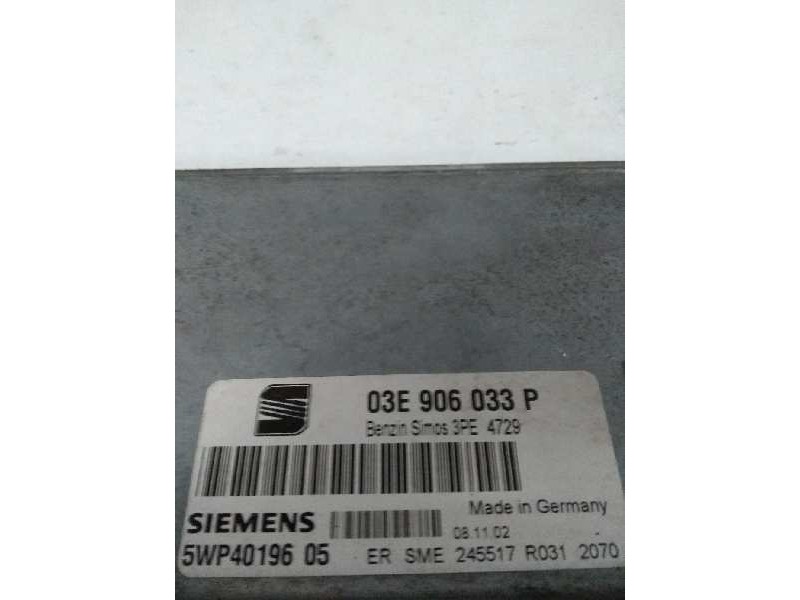 Recambio de centralita motor uce para seat ibiza (6l1) 1.2 referencia OEM IAM 5WP4019605 03E906033P 3PE4729