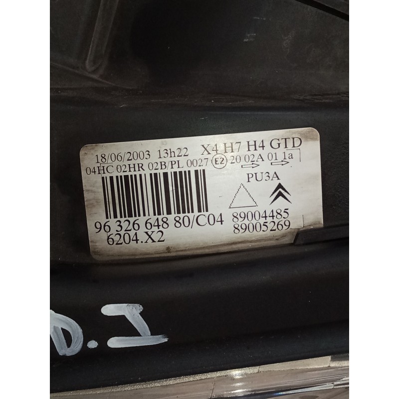 Recambio de faro izquierdo para citroën c5 i (dc_) 2.0 hdi (dcrhzb, dcrhze) referencia OEM IAM 9632664880 89004485 89005269