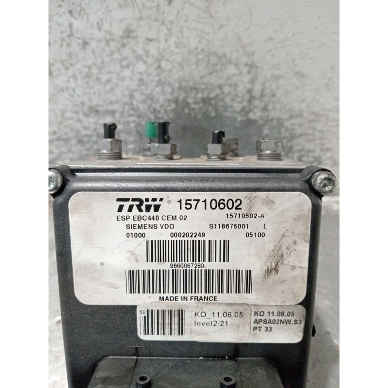 Recambio de abs para peugeot 407 sw (6e_, 6d_) 2.0 hdi 135 referencia OEM IAM 9660067280 15710602 S118676001