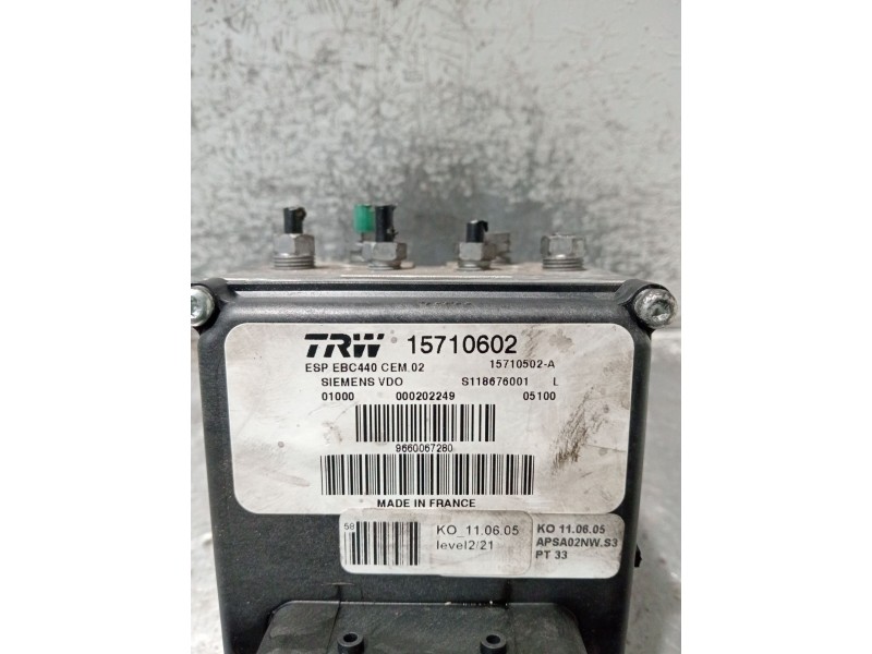 Recambio de abs para peugeot 407 sw (6e_, 6d_) 2.0 hdi 135 referencia OEM IAM 9660067280 15710602 S118676001